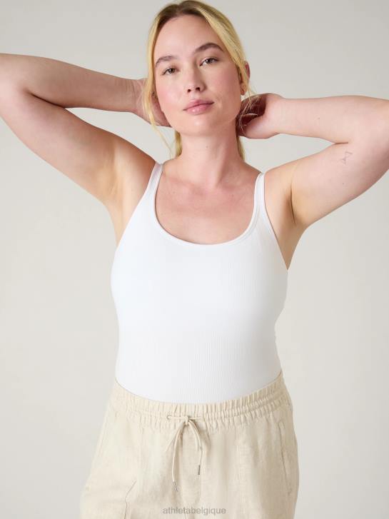Athleta femmes renouveler le débardeur de soutien-gorge intégré à fines bretelles sans couture JRTZ484 vêtements blanc brillant