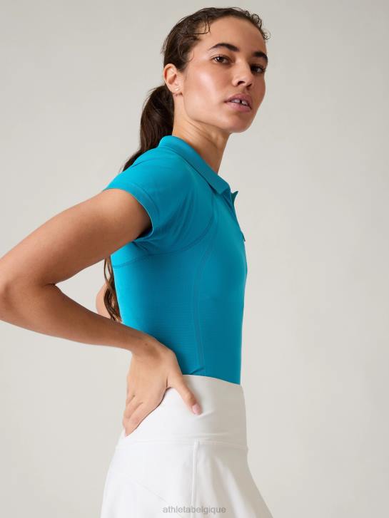 Athleta femmes polo sans coutures momentum JRTZ245 vêtements pacifique