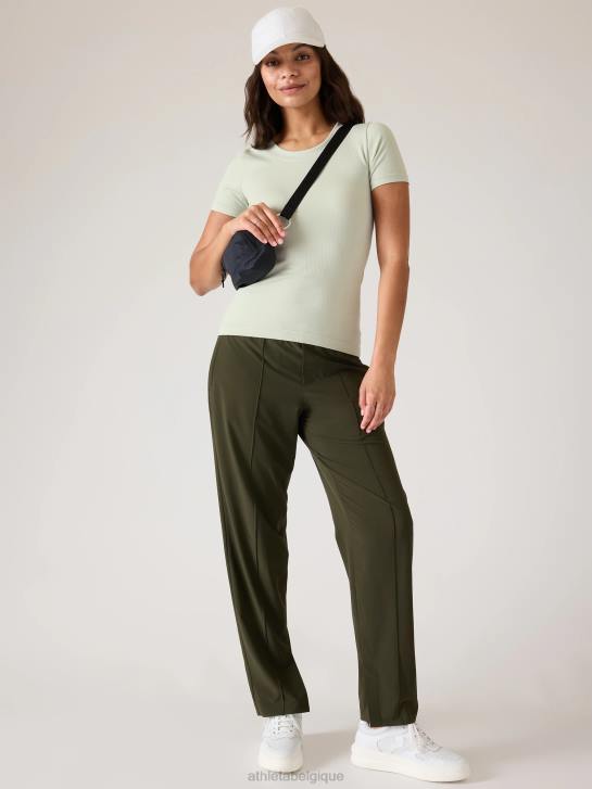 Athleta femmes renouveler le t-shirt ras du cou sans couture JRTZ259 vêtements teinte céladon