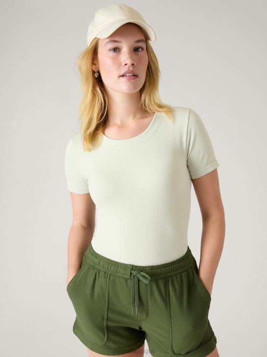 Athleta femmes renouveler le t-shirt ras du cou sans couture JRTZ259 vêtements teinte céladon