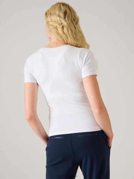 Athleta femmes renouveler le t-shirt ras du cou sans couture JRTZ272 vêtements blanc brillant