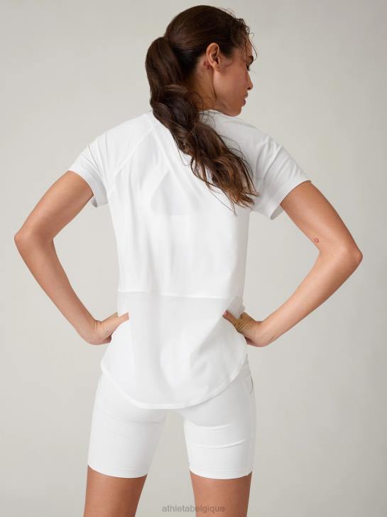 Athleta femmes t-shirt en maille ultime JRTZ326 vêtements blanc brillant
