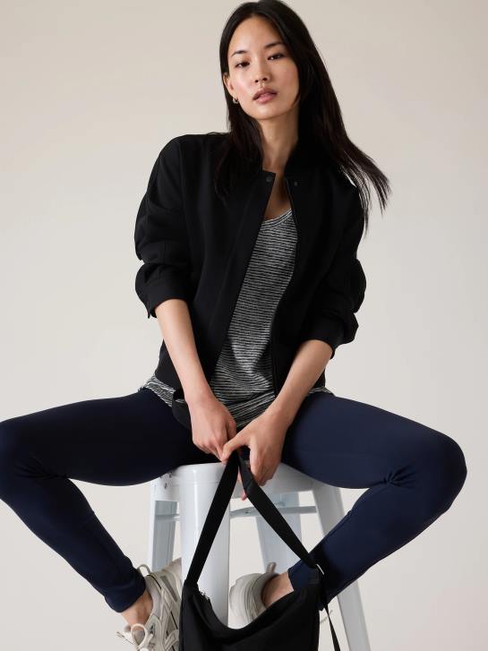 Athleta femmes t-shirt léger en V JRTZ485 vêtements rayure marine