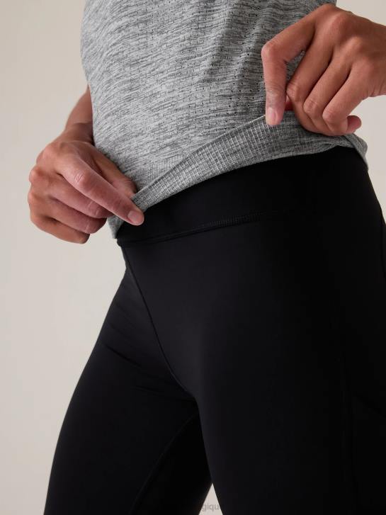 Athleta femmes t-shirt sans couture en mouvement JRTZ236 vêtements gris moyen chiné