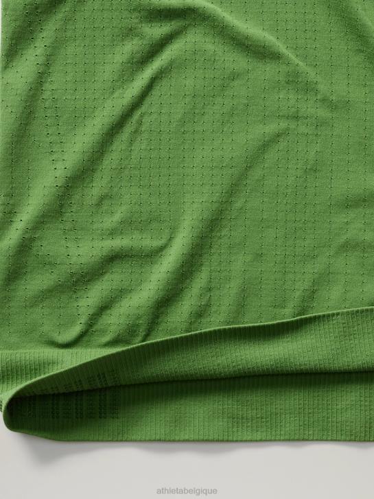 Athleta femmes t-shirt sans couture en mouvement JRTZ358 vêtements vert baja