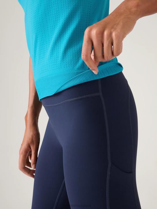 Athleta femmes t-shirt sans couture en mouvement JRTZ489 vêtements pacifique