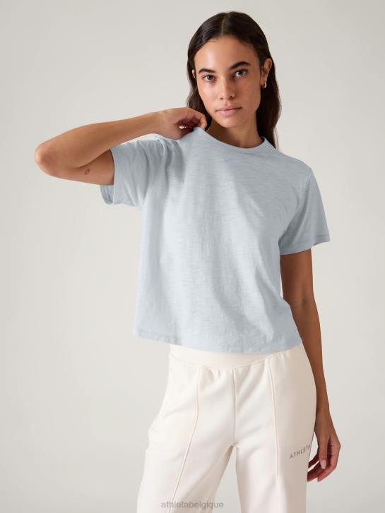 Athleta femmes tee-shirt essentiel JRTZ206 vêtements chutes de neige bleues flammées