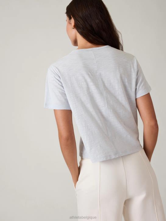 Athleta femmes tee-shirt essentiel JRTZ206 vêtements chutes de neige bleues flammées