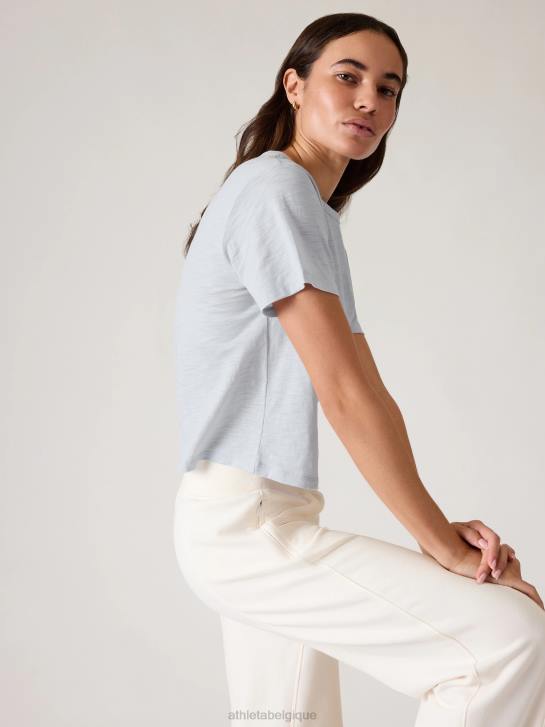 Athleta femmes tee-shirt essentiel JRTZ206 vêtements chutes de neige bleues flammées