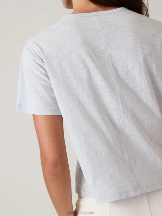 Athleta femmes tee-shirt essentiel JRTZ206 vêtements chutes de neige bleues flammées