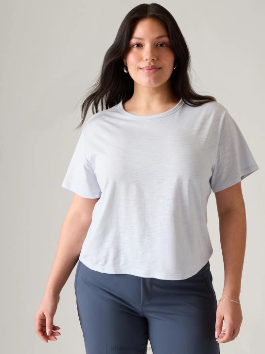 Athleta femmes tee-shirt essentiel JRTZ206 vêtements chutes de neige bleues flammées
