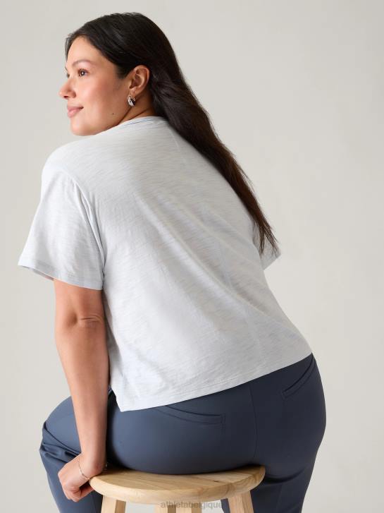 Athleta femmes tee-shirt essentiel JRTZ206 vêtements chutes de neige bleues flammées