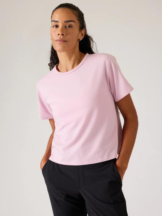 Athleta femmes tee-shirt essentiel JRTZ364 vêtements bégonia