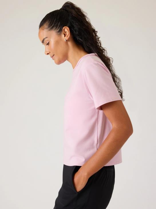 Athleta femmes tee-shirt essentiel JRTZ364 vêtements bégonia