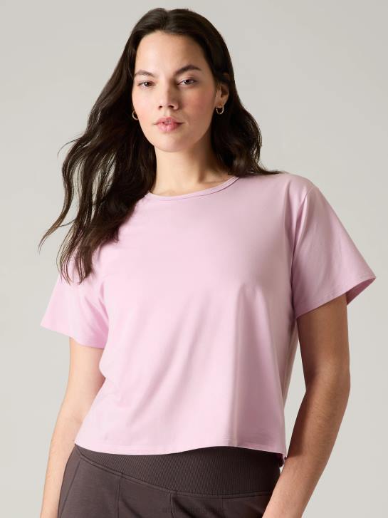 Athleta femmes tee-shirt essentiel JRTZ364 vêtements bégonia