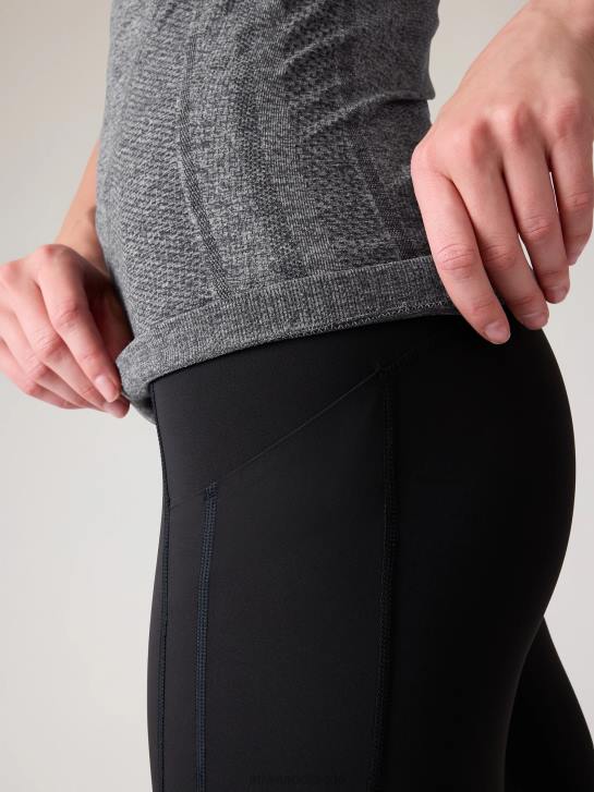 Athleta femmes tee-shirt sans couture élan JRTZ420 vêtements gris anthracite chiné