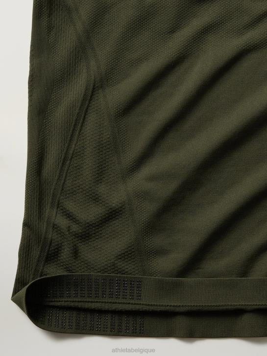 Athleta femmes tee-shirt sans couture élan JRTZ455 vêtements tremble, olive