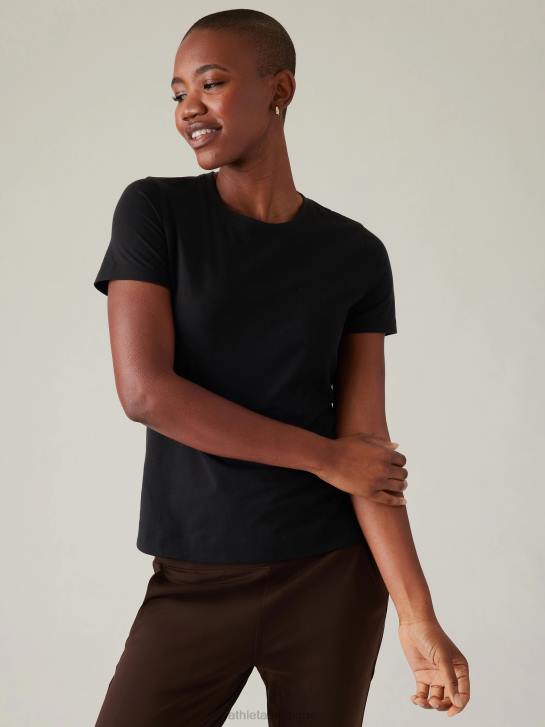 Athleta femmes tee sortant JRTZ432 vêtements noir
