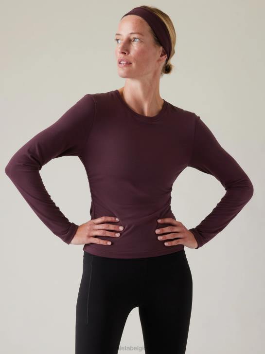 Athleta femmes ceinturez facilement le haut JRTZ314 vêtements cabernet épicé