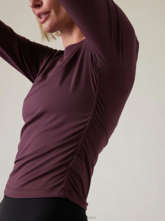 Athleta femmes ceinturez facilement le haut JRTZ314 vêtements cabernet épicé