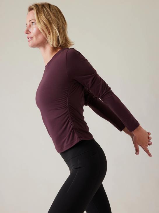 Athleta femmes ceinturez facilement le haut JRTZ314 vêtements cabernet épicé