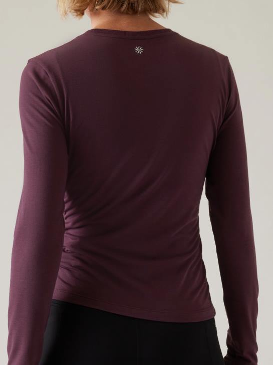 Athleta femmes ceinturez facilement le haut JRTZ314 vêtements cabernet épicé