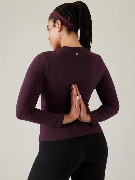 Athleta femmes ceinturez facilement le haut JRTZ314 vêtements cabernet épicé