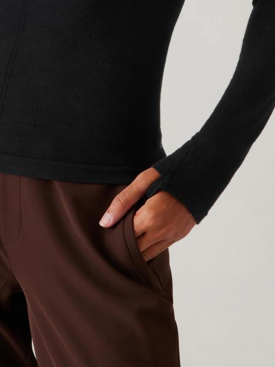 Athleta femmes col roulé sans couture JRTZ529 vêtements noir
