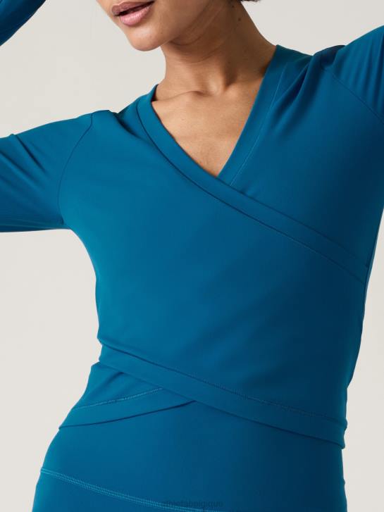 Athleta femmes haut cache-cœur transcend JRTZ541 vêtements bleu lapis foncé