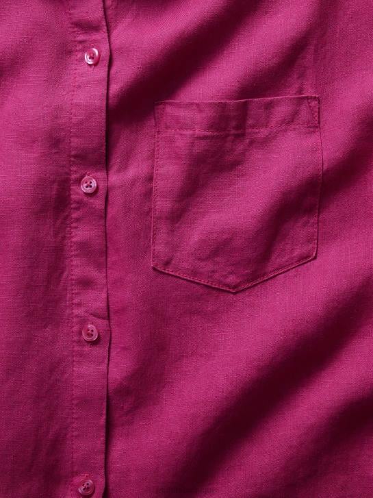 Athleta femmes haut en lin retraite JRTZ222 vêtements rose plante de glace