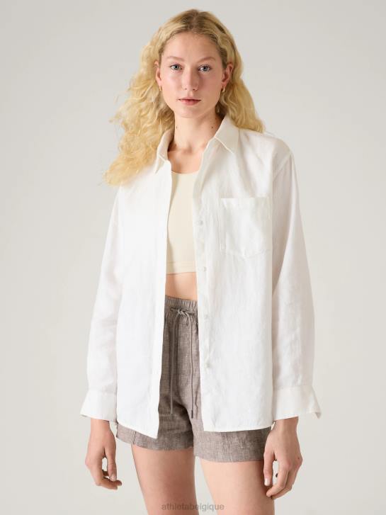 Athleta femmes haut en lin retraite JRTZ509 vêtements lis calla