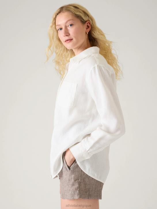 Athleta femmes haut en lin retraite JRTZ509 vêtements lis calla