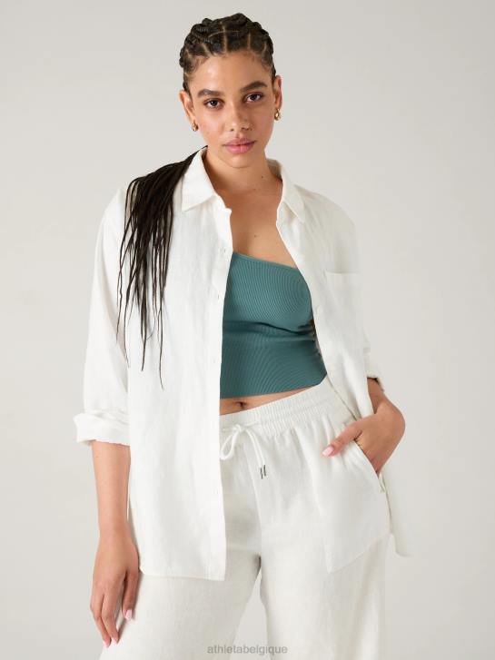 Athleta femmes haut en lin retraite JRTZ509 vêtements lis calla