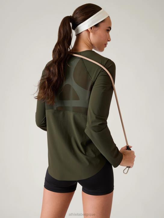 Athleta femmes haut en maille ultime JRTZ227 vêtements tremble, olive