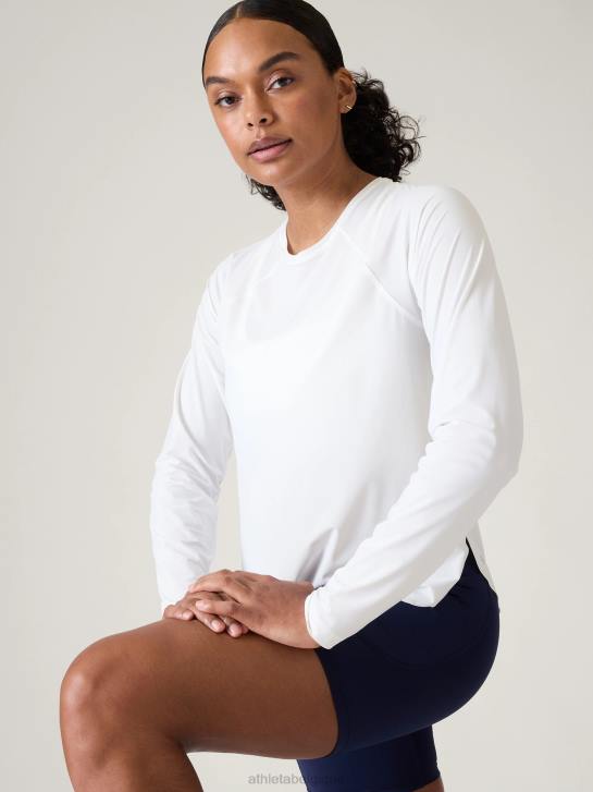 Athleta femmes haut en maille ultime JRTZ526 vêtements blanc brillant