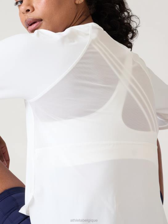 Athleta femmes haut en maille ultime JRTZ526 vêtements blanc brillant