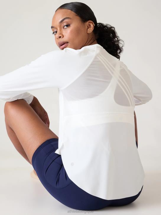 Athleta femmes haut en maille ultime JRTZ526 vêtements blanc brillant