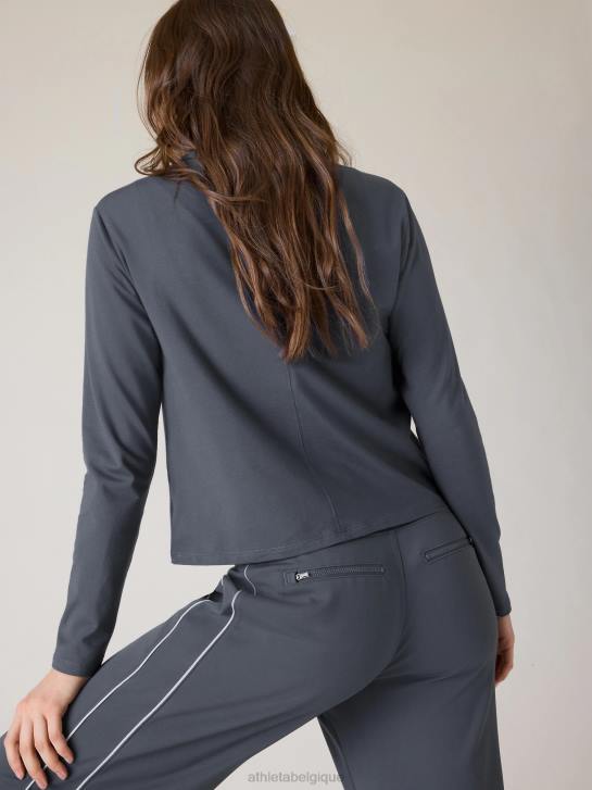 Athleta femmes haut essentiel JRTZ264 vêtements bleu granit