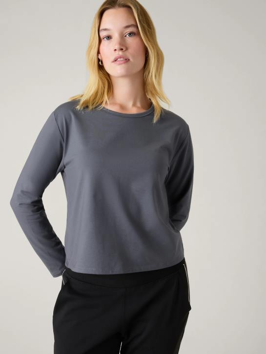 Athleta femmes haut essentiel JRTZ264 vêtements bleu granit