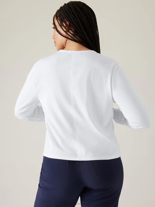 Athleta femmes haut essentiel JRTZ269 vêtements blanc brillant