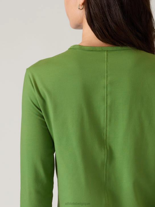 Athleta femmes haut essentiel JRTZ285 vêtements vert baja