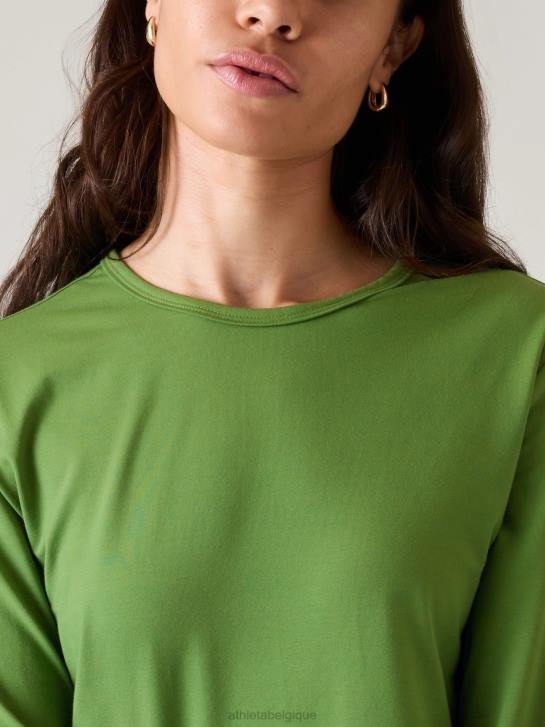 Athleta femmes haut essentiel JRTZ285 vêtements vert baja