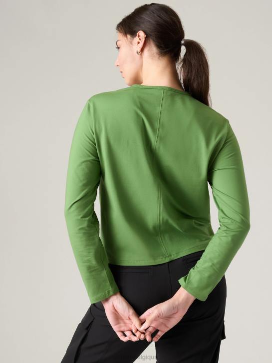 Athleta femmes haut essentiel JRTZ285 vêtements vert baja