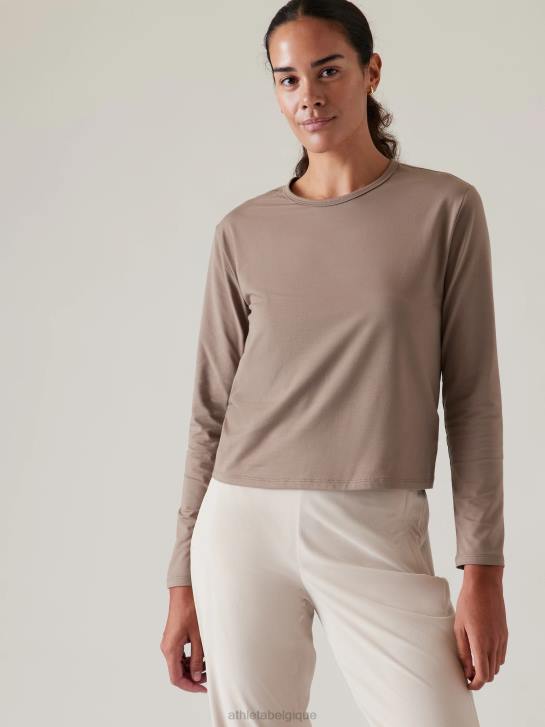 Athleta femmes haut essentiel JRTZ309 vêtements pyrite