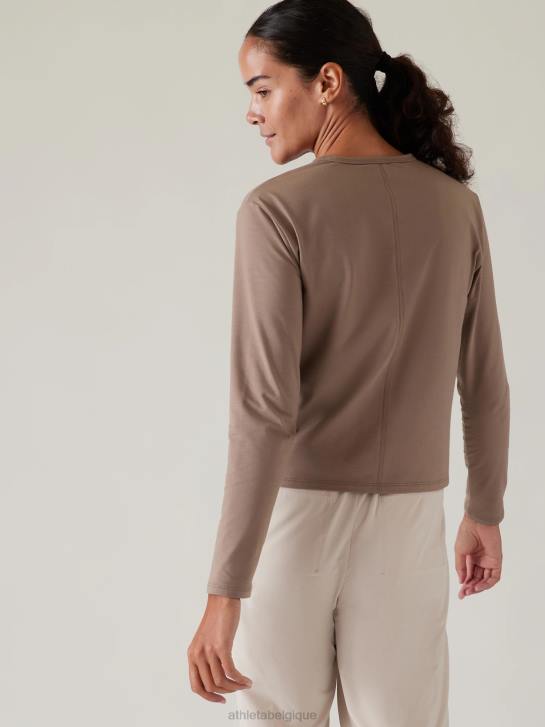 Athleta femmes haut essentiel JRTZ309 vêtements pyrite