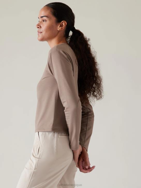 Athleta femmes haut essentiel JRTZ309 vêtements pyrite