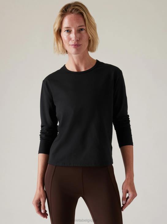 Athleta femmes haut essentiel JRTZ353 vêtements noir