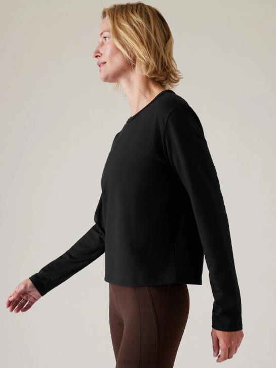 Athleta femmes haut essentiel JRTZ353 vêtements noir