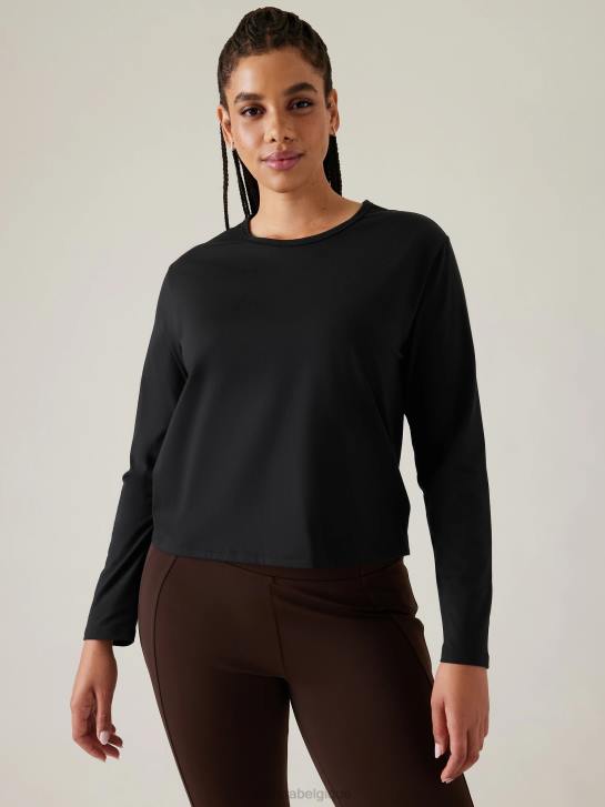 Athleta femmes haut essentiel JRTZ353 vêtements noir