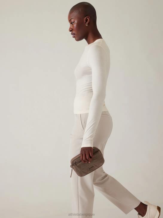 Athleta femmes haut sans couture ascension JRTZ258 vêtements magnolia blanc